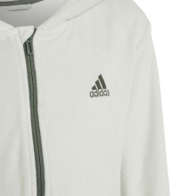 adidas Kurtka treningowa Lounge Velour zielona lniana dla dziewczynek